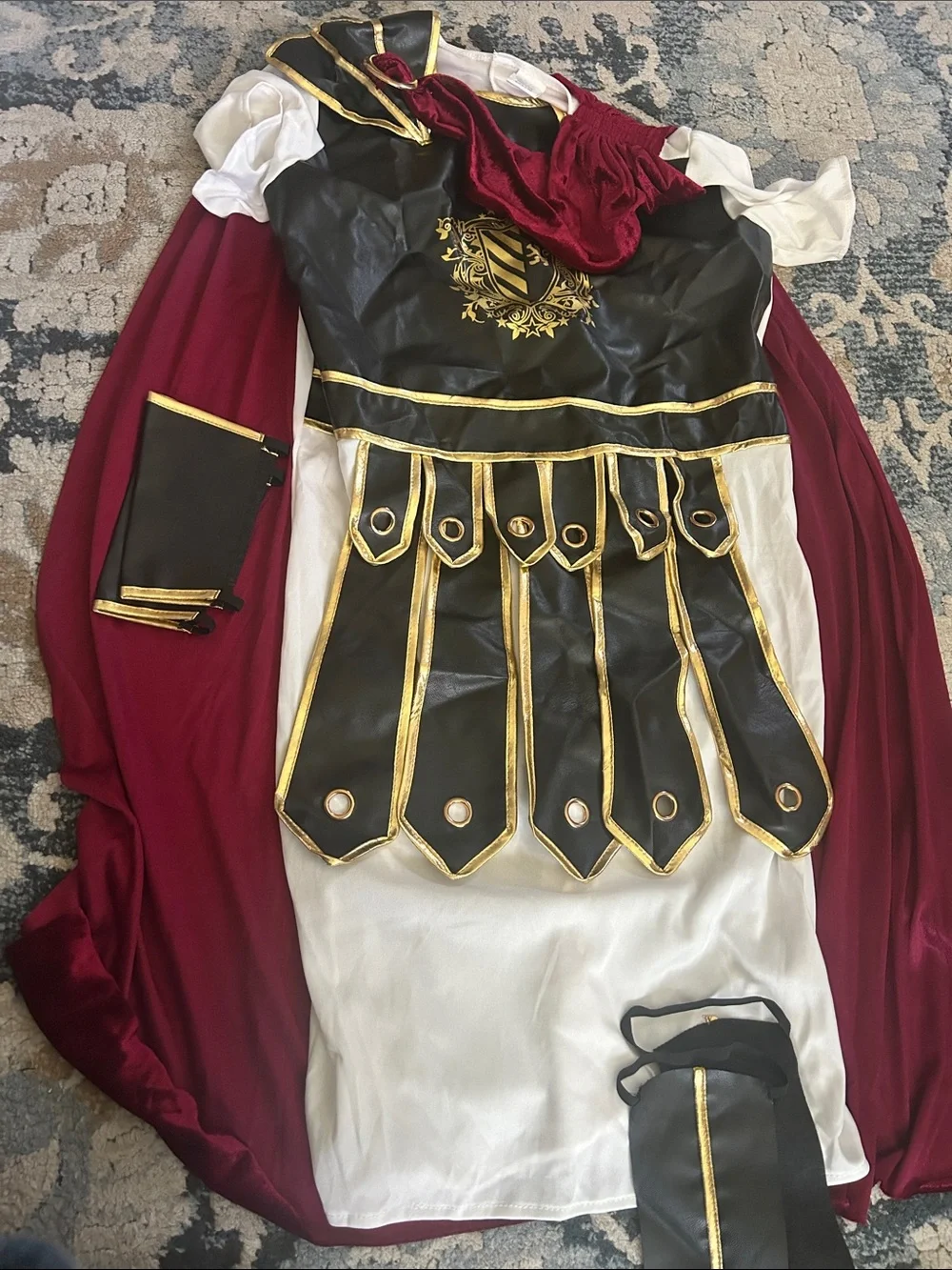 Kids Warrior- Medieval Roman Soldier Knight Viking Gladiator Costume 12-14 years